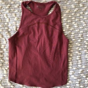 Athleta XS Cropped tank in maroon